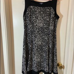Chaps Monochrome Floral Mini Dress